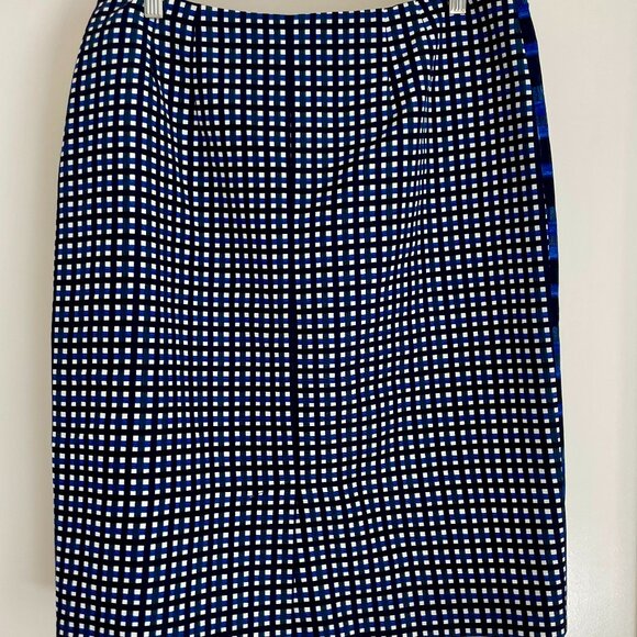 Max Mara Weekend Mini Skirt – Blue Pattern, Size US 14 - Picture 2 of 4
